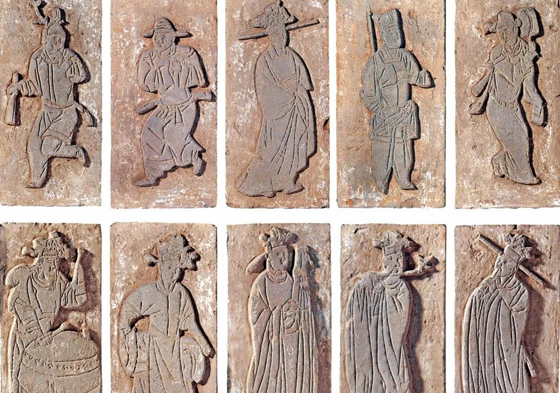 Brick carvings capture Northern Song Dynasty theatrical scene