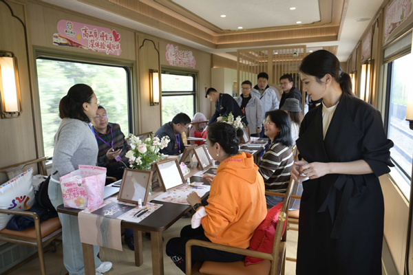 Hubei launches hotel-like tourist train with private rooms
