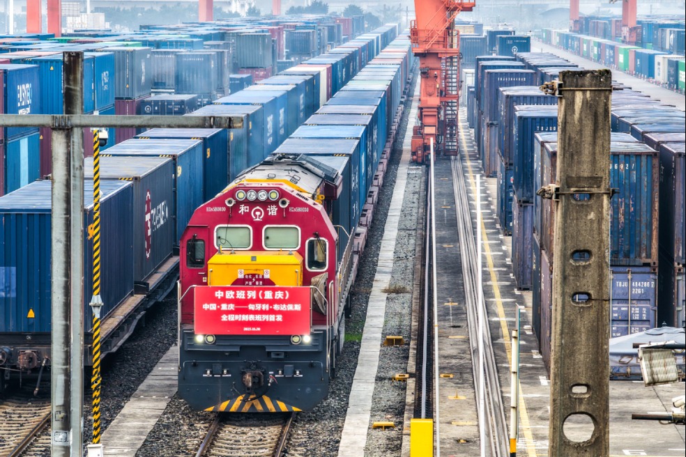 China-Europe freight train services surge in Q1 2026