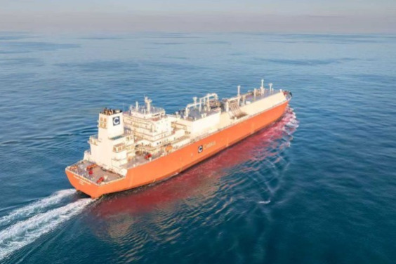 China's first 180,000-cubic-meter LNG carrier completed in Jiangsu