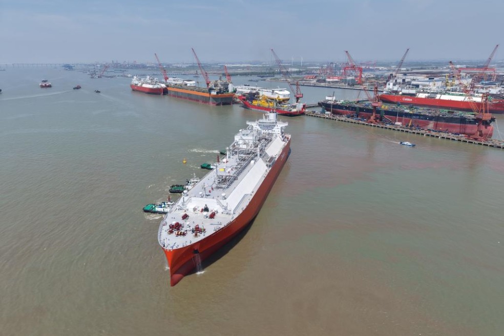 China delivers its largest domestically built LNG carrier