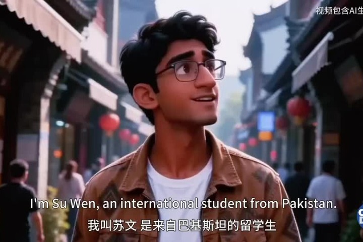 International students don hanfu to explore Xi'an's Tang Dynasty cultural block