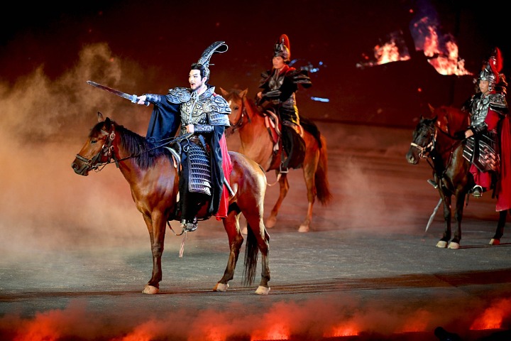 Epic outdoor spectacle 'Cao Cao' premieres in Anhui