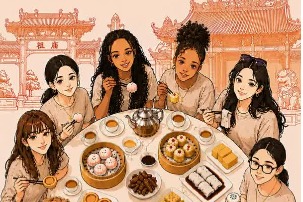 Global youth bond over dim sum at university summer camp